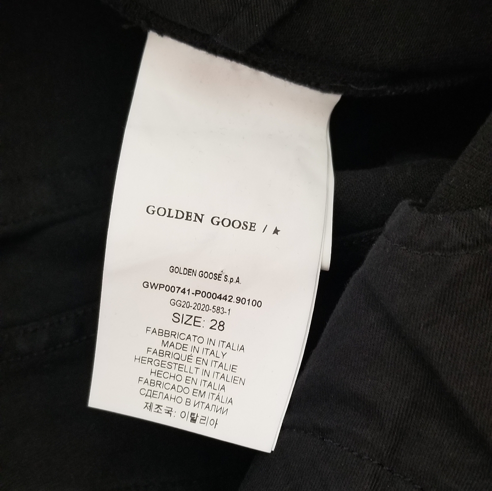 Golden Goose Skinny High Rise Jeans Size 28 Black - Picture 8 of 10